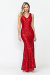 Load image into Gallery viewer, La Merchandise LN5150 V-Neck Sequined Long Formal Wholesale Gowns