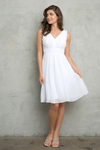 Load image into Gallery viewer, Simple A-Line Short Wedding Dress By LA Merchandise LAV3495 - - Wedding Dresses LAV