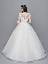 Load image into Gallery viewer, LA Merchandise LADK421 3/4 Sleeves Wedding Formal Gown