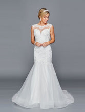 Load image into Gallery viewer, LA Merchandise LADK433 Boat Neckline Mermaid Wedding Embroidered Dress