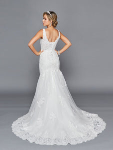 LA Merchandise LADK439 Corset Back Wedding Embroidered Bridal Dress