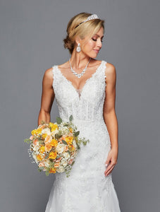 LA Merchandise LADK439 Corset Back Wedding Embroidered Bridal Dress