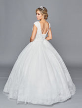 Load image into Gallery viewer, LA Merchandise LADK444 Cap Sleeves Wedding Destination Corset Gown