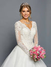 Load image into Gallery viewer, Wholesale Long‑Sleeve Bridal Ball Gown Wedding Dress By LADK457