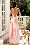 Load image into Gallery viewer, LAF8511 Wholesale Crystal Beaded Corset Satin Mermaid Prom Dress Strapless Sweetheart Gown - - Long Prom Dress LAF