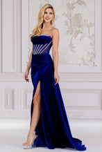 Load image into Gallery viewer, LA Merchandise LAA5051 Cowl Neck Velvet Prom Evening Corset Gown