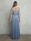 Load image into Gallery viewer, Wholesale White Illusion Sleeve Bridal Dress with Beaded Lace Bodice by LA Merchandise LAV5222