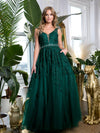 Load image into Gallery viewer, Wholesale Prom Dress Sleeveless Embroidered A-Line Ballgown By LAV5232 - HUNTER GREEN - Dress LAV