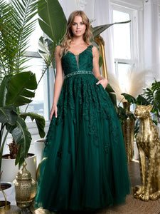 Wholesale Prom Dress Sleeveless Embroidered A-Line Ballgown By LAV5232
