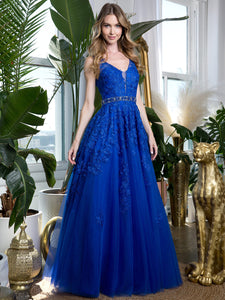 Wholesale Prom Dress Sleeveless Embroidered A-Line Ballgown By LAV5232