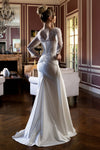 Cargar imagen en el visor de la galería, LAF8431 Wholesale Long Sleeve Beaded Mother of the Bride Dress Corset Mermaid Evening Gown - - Long Prom Dress LAF