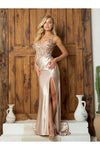 Load image into Gallery viewer, Long Fitted Beaded Formal Prom Dress By LA Merchandise LAV5256 - - Prom Dresses LAV