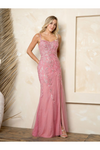 Load image into Gallery viewer, Formal Long Embellished Lace Dress By LA Merchandise LAV5259 - - Prom Dresses LAV