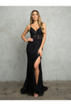 Load image into Gallery viewer, Formal Floral Lace Deep V-back Evening Dress By LA Merchandise LAV5260 - - Prom Dresses LAV