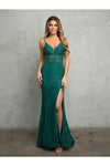 Load image into Gallery viewer, Formal Floral Lace Deep V-back Evening Dress By LA Merchandise LAV5260 - - Prom Dresses LAV