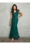 Load image into Gallery viewer, Formal Cap Sleeve Glitter Evening Dress By LA Merchandise LAV5264 - - Mother of the Bride Dresses LAV
