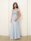 Load image into Gallery viewer, Long Metallic Mother Of The Bride Formal Dress By LA Merchandise LAV5273 - - Mother of the Bride Dresses LAV
