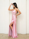 Load image into Gallery viewer, Long A-Line Prom Dress With Slit By LA Merchandise LAV5278 - - Prom Dresses LAV