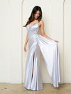 Load image into Gallery viewer, Long A-Line Prom Dress With Slit By LA Merchandise LAV5278 - - Prom Dresses LAV