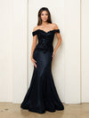 Load image into Gallery viewer, Glitter Beaded Mermaid Prom Dress With Train By LA Merchandise LAV5284 - Black - Prom Dresses LAV