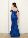 Load image into Gallery viewer, Glitter Beaded Mermaid Prom Dress With Train By LA Merchandise LAV5284 - - Prom Dresses LAV