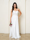 Load image into Gallery viewer, Off White Lace Corset A-Line Wedding Dress By LA Merchandise LAV5289 - - Wedding Dresses LAV