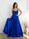 Load image into Gallery viewer, Lace Applique A-Line Corset Prom Dress By LA Merchandise LAV5289 - - Prom Dresses LAV