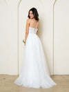 Load image into Gallery viewer, Off White Glitter Tulle Ball Gown Wedding Dress By LA Merchandise LAV5295 - - Wedding Dresses LAV