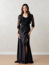 Load image into Gallery viewer, Formal Dresses Long Evening Formal Floral Lace Dress Black