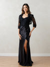Load image into Gallery viewer, Refined Floral Lace Long Dress with Soft Lining By LA Merchandise LAV5298