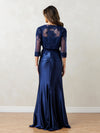 Load image into Gallery viewer, Refined Floral Lace Long Dress with Soft Lining By LA Merchandise LAV5298