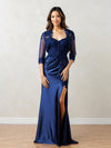 Load image into Gallery viewer, Formal Dresses Long Evening Formal Floral Lace Dress Navy