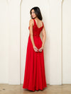 Load image into Gallery viewer, A-Line Tailored Long Formal Dress with Subtle Seams By LA Merchandise LAV5299