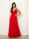 Load image into Gallery viewer, A-Line Tailored Long Formal Dress with Subtle Seams By LA Merchandise LAV5299