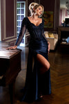 Load image into Gallery viewer, LAF8431 Wholesale Long Sleeve Beaded Mother of the Bride Dress Corset Mermaid Evening Gown