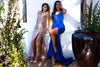 Cargar imagen en el visor de la galería, LAF8463 Wholesale Glitter Mermaid Prom Dress with Sleeveless Sweetheart Corset Bodice and High Slit - - Long Prom Dress LAF