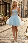 Load image into Gallery viewer, Terani Couture 231P0565 Clearance Tiffany, Pink Size 2, 4 Wholesale Beaded Short Cocktail Homecoming Dress - Tiffany 2 - Dress Terani Couture