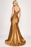 Cargar imagen en el visor de la galería, Wholesale Satin Beaded Corset Evening Gown with Sweetheart Neckline, High Slit &amp; Mermaid Train By LAF8404 - - Dress LAF