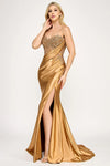 Load image into Gallery viewer, LAF8396 Wholesale Strapless Sweetheart Mermaid Dress with Lace Sequin Corset Bodice &amp; Side Slit