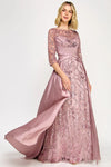 Load image into Gallery viewer, LAF8355 Wholesale 3/4 Sleeves Mother of the Bride Dress with Satin Overskirt Sequin Evening Gown