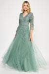 Load image into Gallery viewer, LAF8370 Wholesale 3/4 Sleeve Lace Appliqué Mother of the Bride Dress V-Neck A-Line Formal Gown