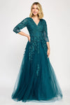 Load image into Gallery viewer, LAF8370 Wholesale 3/4 Sleeve Lace Appliqué Mother of the Bride Dress V-Neck A-Line Formal Gown