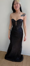 Load image into Gallery viewer, Wholesale Strapless Sequin Corset Evening Gown Formal Prom Dress By LA2195 - - Prom Dress LA Merchandise