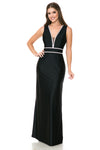 Load image into Gallery viewer, Wholesale Prom Dress V-Neck A-Line Fully Lined Gala Gown By LAF5254 - BLACK - Dress LAF