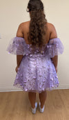 Load image into Gallery viewer, LA Merchandise LA2036 3D Floral Petals Detachable Sleeves Hoco Dress - - Dress LA Merchandise