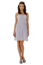 Load image into Gallery viewer, La Merchandise LAY7006 Short Simple Chiffon Bridesmaids Dresses - Silver - LA Merchandise