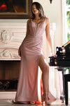 Cargar imagen en el visor de la galería, LAF8463 Wholesale Glitter Mermaid Prom Dress with Sleeveless Sweetheart Corset Bodice and High Slit - MAUVE - Long Prom Dress LAF