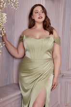 Load image into Gallery viewer, LA Merchandise LAR7484P Plus Size Removable Off Shoulder Straps Gown - - Dress LA Merchandise