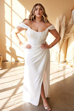 Load image into Gallery viewer, LA Merchandise LAR7484B Corset Bone Off Shoulder Slit Wedding Dress - OFF WHITE - LA Merchandise