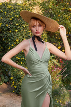 Load image into Gallery viewer, LA Merchandise LAR7494 V-neck Spaghetti Straps Bridesmaids Long Dress